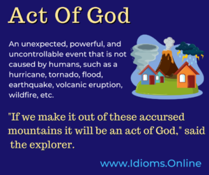 act of God idiom meaning