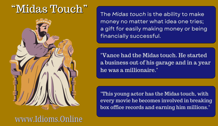 meaning of idiom "the Midas touch"