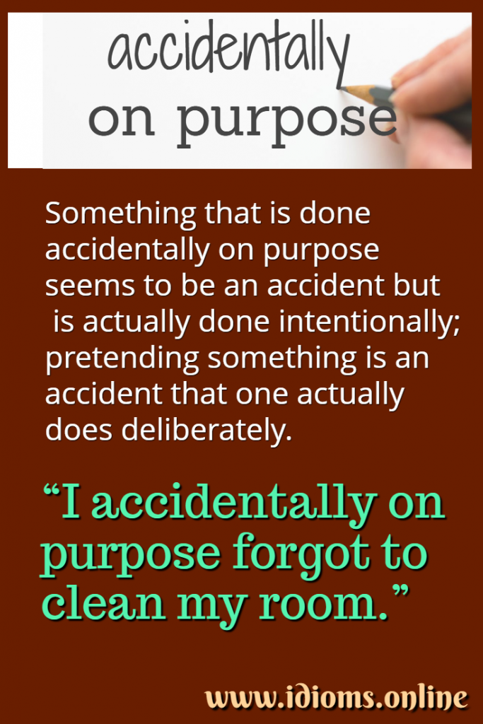 Accidentally On Purpose Idioms Online