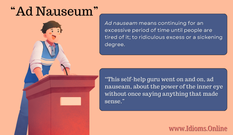 meaning of "ad nauseum"