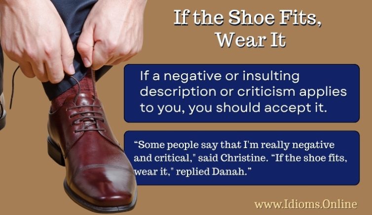 meaning of idiom, if the she fits, wear it