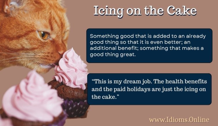 meaning of idiom icing in the cake