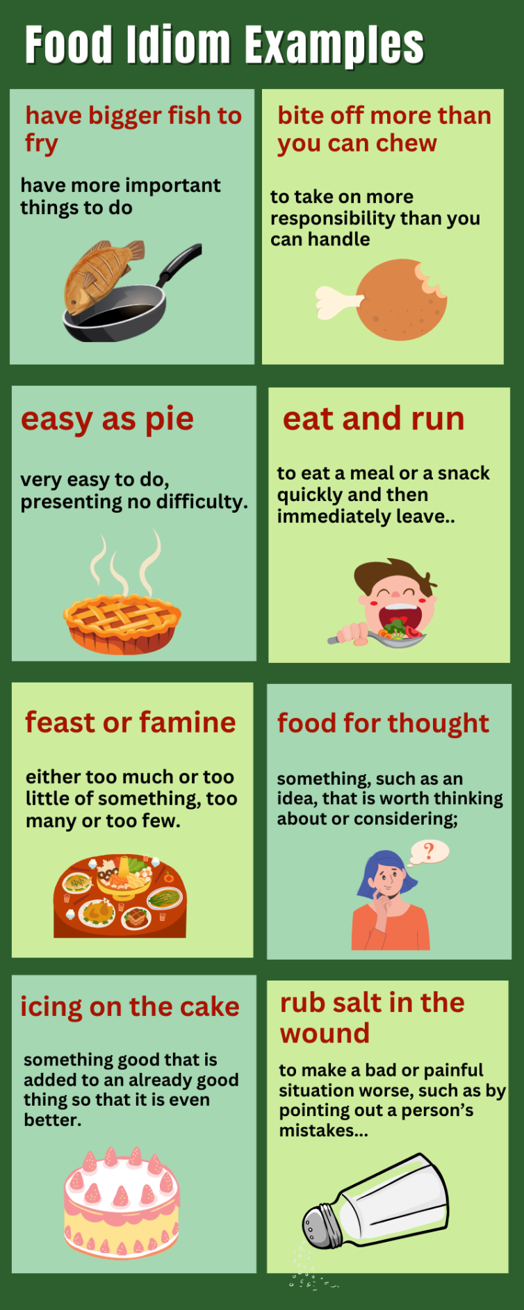 food idioms